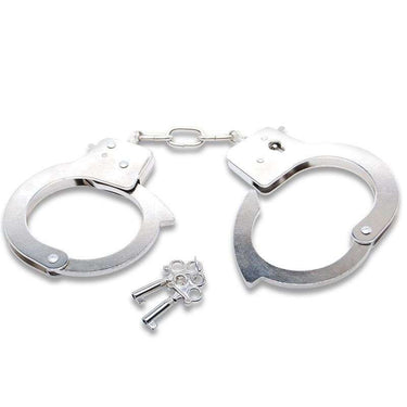 Manette in Acciaio Nichelato con 2 Chiavi, Accessorio Piccante
